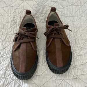 VANS Vault x Taka Hayashi Derby V Lug LX Sneakers Mens 11 Brown Suede Low Top